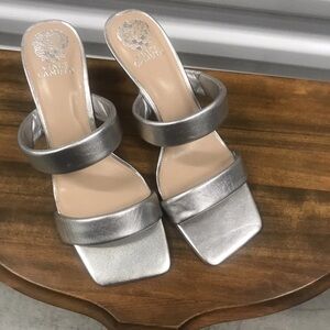 Vince Camuto Metallic Silver Sandals
